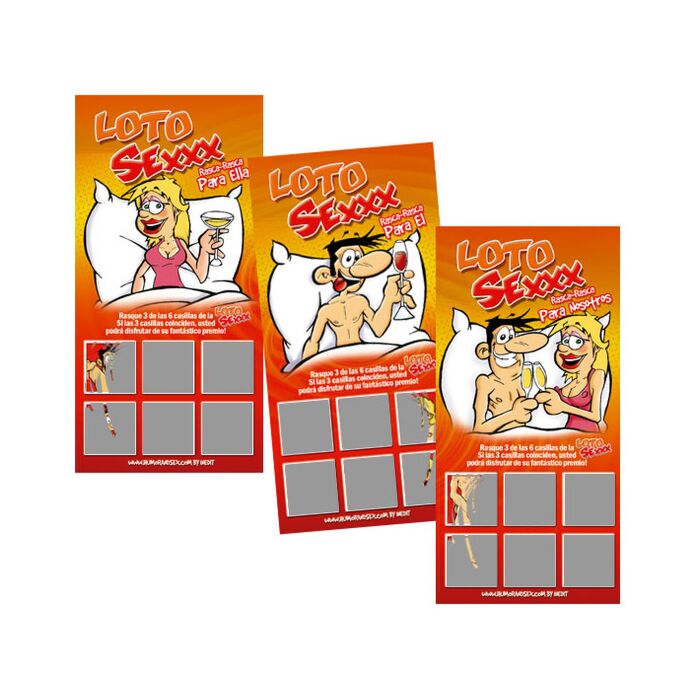 Pack Sensuel Loto 12 Cartes à Gratter Hétéro