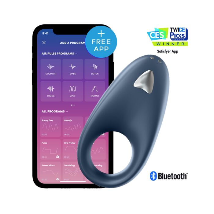 Satisfyer Power One Ring - Anneau vibrant avec application