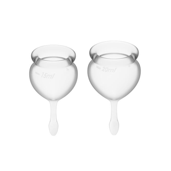 Satisfyer Feel Good Kit Copa menstruelle transparente 15 + 20ml