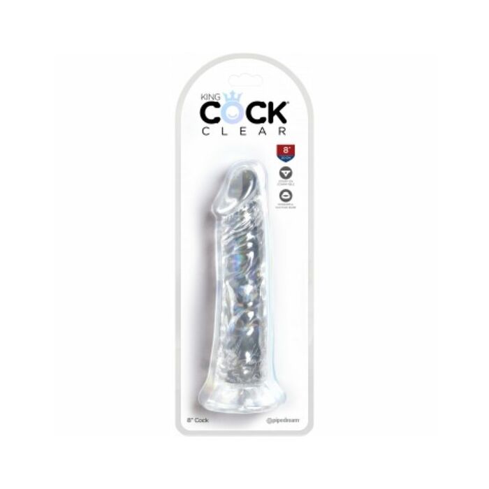 King cock - dildo realista , transparente -19,7 cm