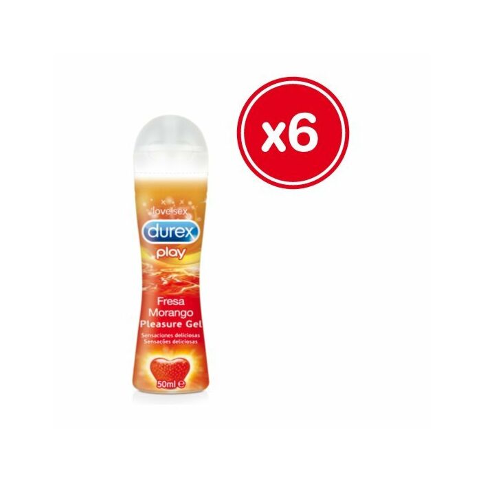Durex jeu fraise doux 50 ml (6 pièces)