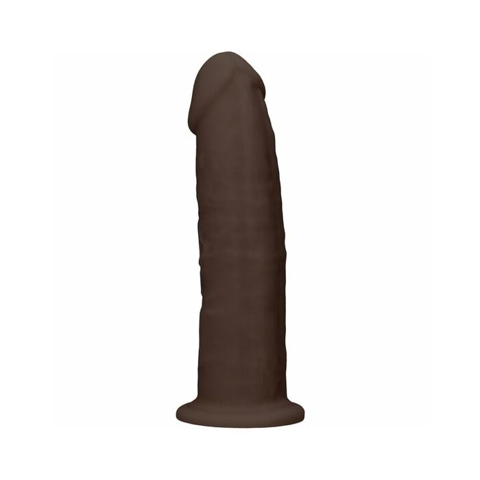 Dildo de silicona sin testículos 15,3cm - marrón