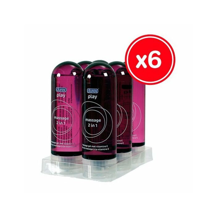 gel Durex play massage 2 dans 1 200 ml (6 pièces)