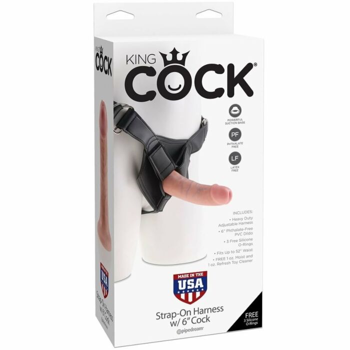 strap-on King cock harnais w / 6