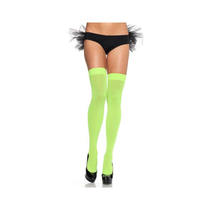 Leg Avenue Collant opaque néon nylon vert
