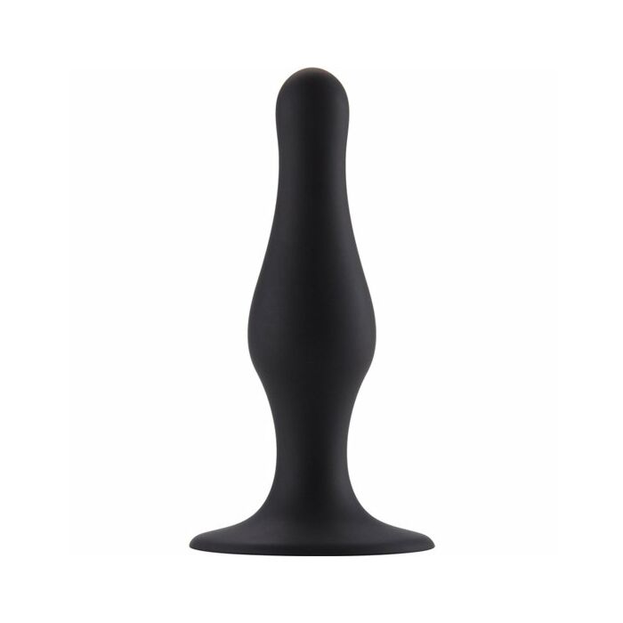 Plug anal con base succión - talla l - negro