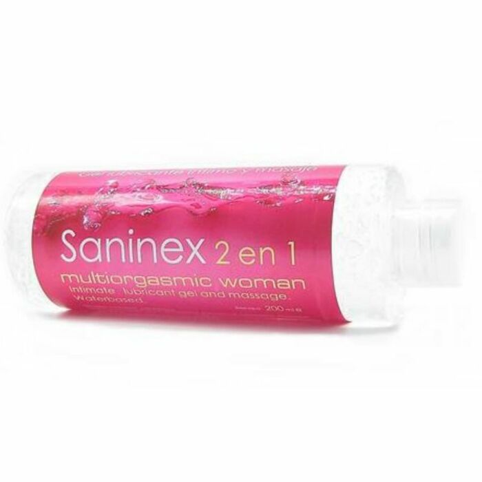Saninex 2 en 1 gel lubricante multiorgasmico mujer