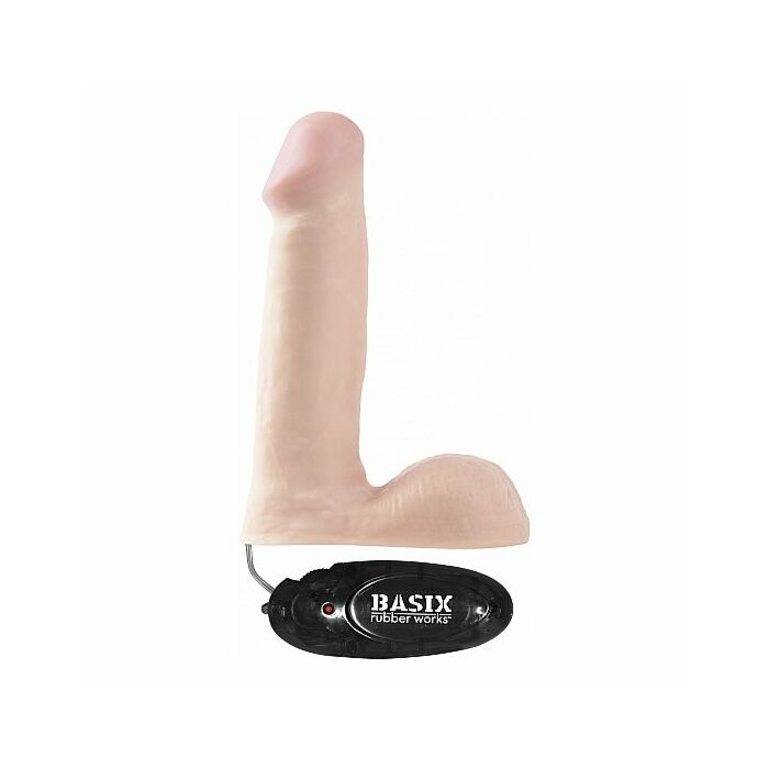 Basix Rubber Works Penis gélatine naturelle vibrateur 15 cm
