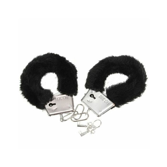 Menottes en Peluche Noire