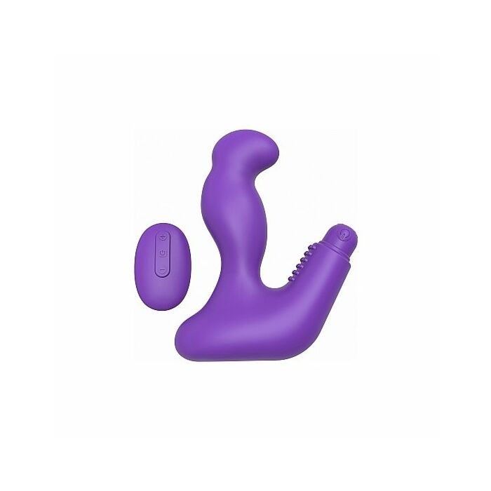 Max 20 masajeador dildo unisex con control remoto morado