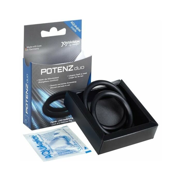 Potenz duo anillos pene mediano - negro
