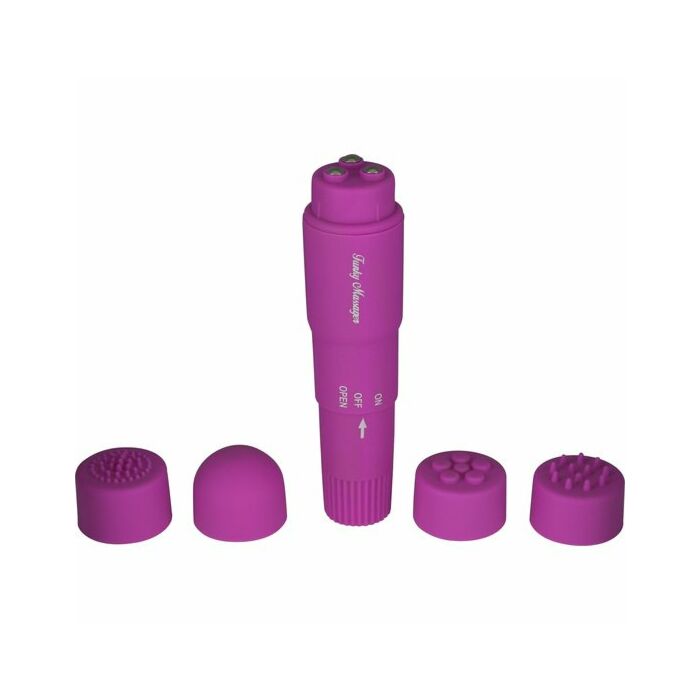 Lila Stimulator avec des têtes interchangeables