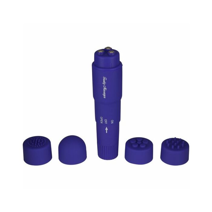 Stimulateur avec des têtes interchangeables violette