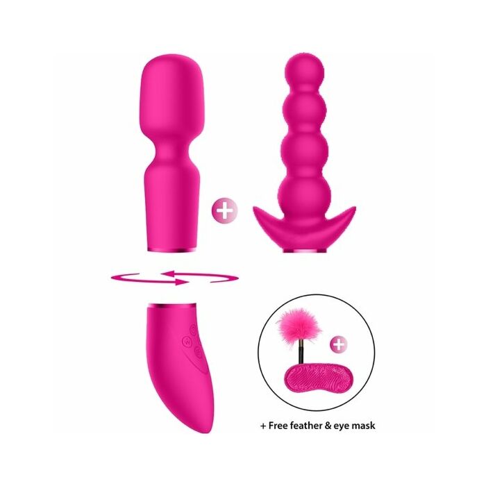 Kit plaisir anal et vibromasseur - rose