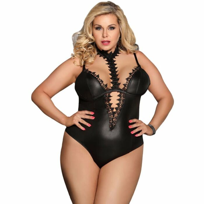 Subblime queen plus teddy estilo fetish cuello halter