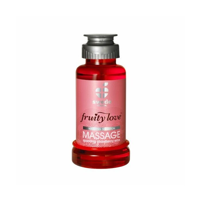 Fruité amour massage effecteur de chaleur d'huile de 100 ml de fraises avec rutabaga Shampagne