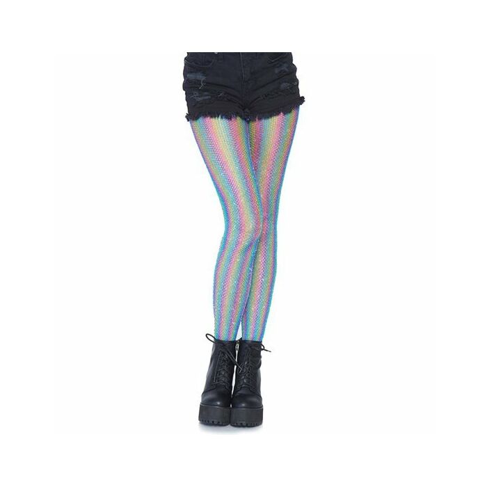 Pantys fantasía lurex arcoíris - azul