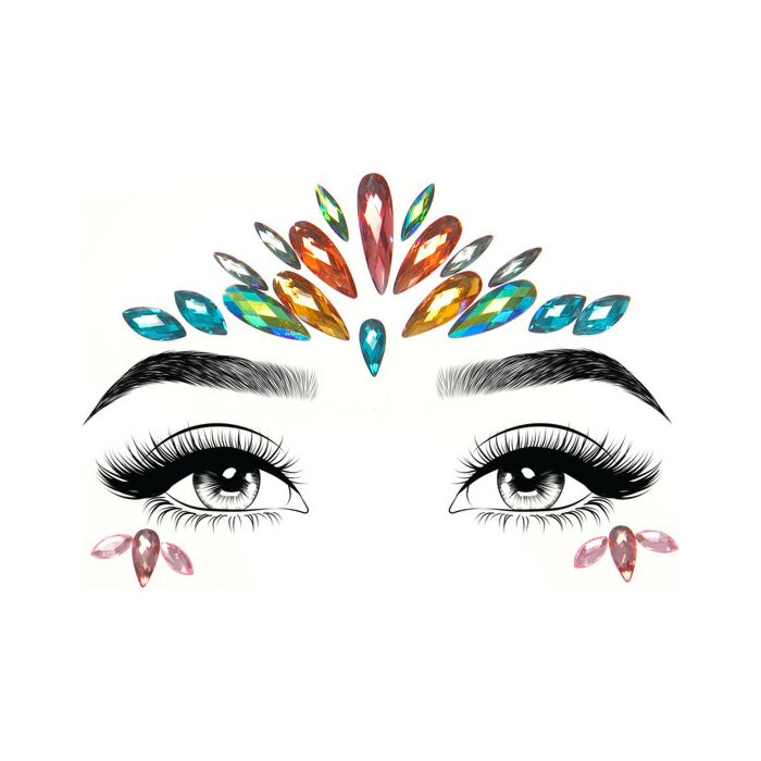 Bijoux de visage auto-adhésifs Avri