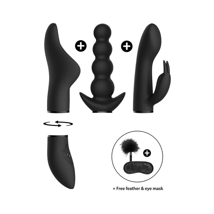 Kit Plaisir 6 Clitoris Vibrande - Negro