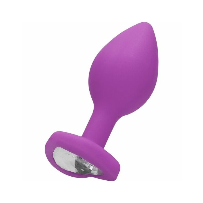 Diamond heart butt plug - grande - morado