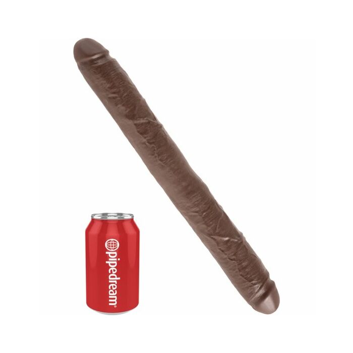 Roi coq de pénis à double réalistico 40,5 cm brun