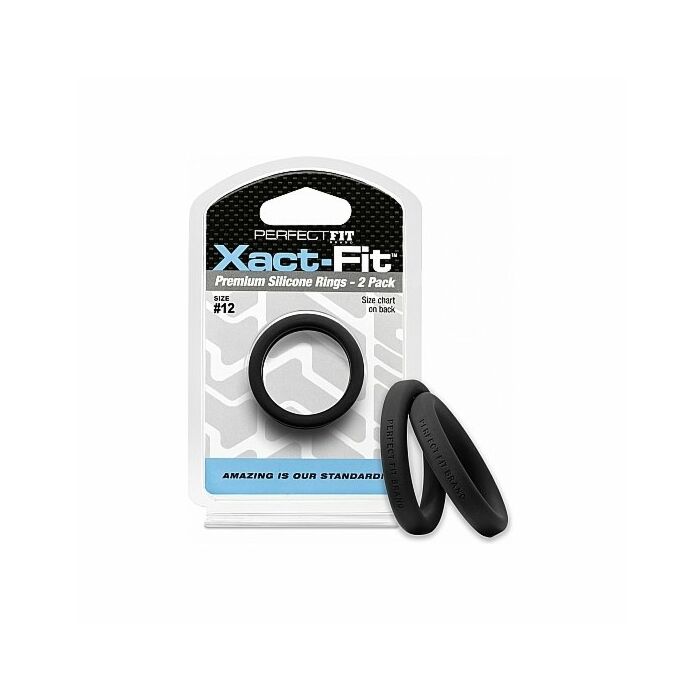 Xact-fit pack de 2 anillos de silicona 12,8cm - negro