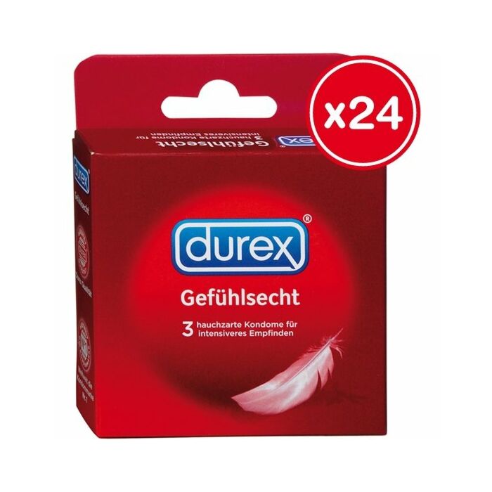 Durex sensibles 3 pièces (24 boîtes)