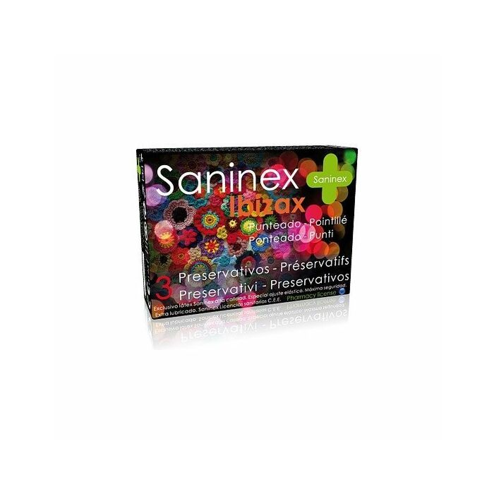 Saninex preservativos ibizax punteado 3uds