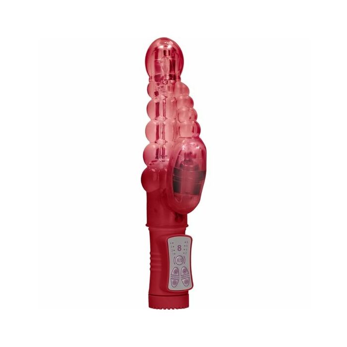 Vibrador rampante burbujas con rotación - rojo