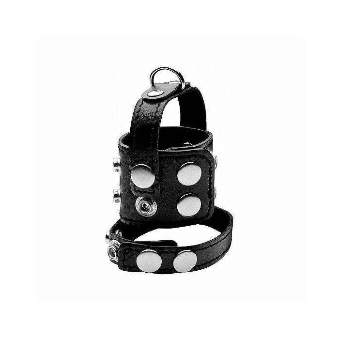 Arnés de cuero con tachuelas para el pene