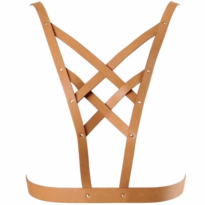 Bijoux indiscrets maze arnes cruzado con escote - marron