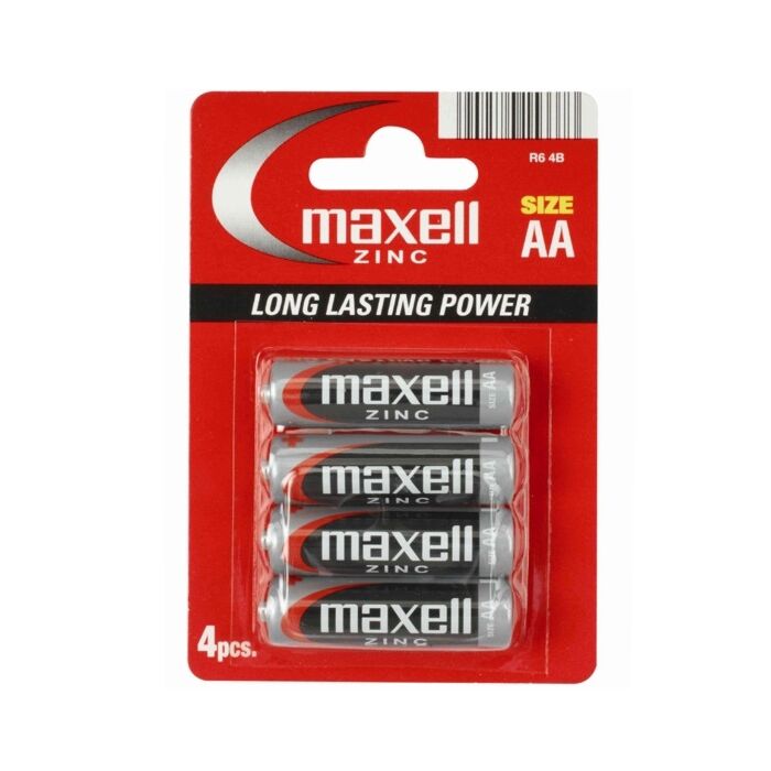 Piles Maxell Zinc AA LR6 4 unités: Énergie Infinie