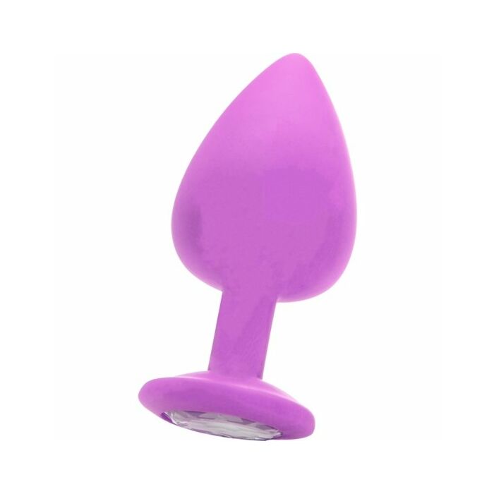 Extra large plug diamante morado