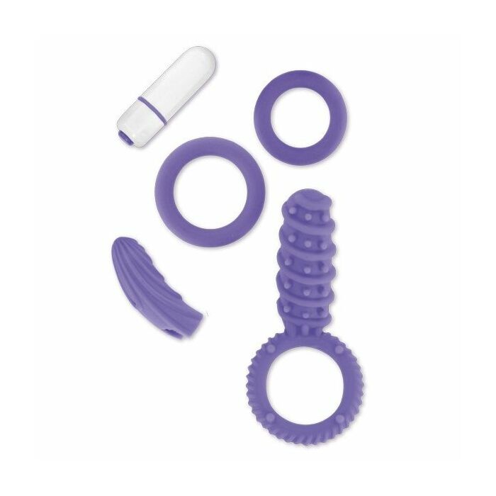anneaux de pénis kit pilote Erection et stimulateur lilas