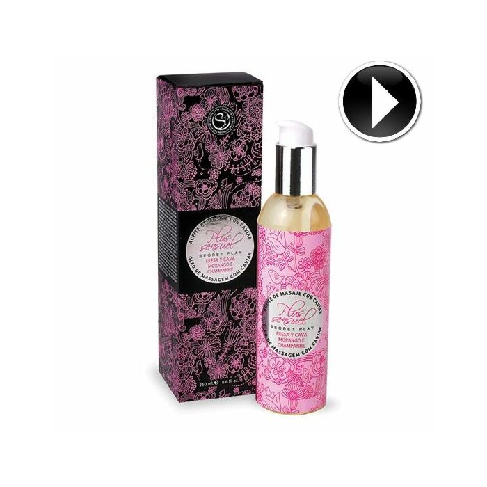 Huile de massage à la fraise caviar et champagne