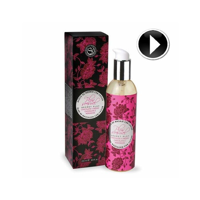 Huile de massage au chocolat et aux fraises caviar
