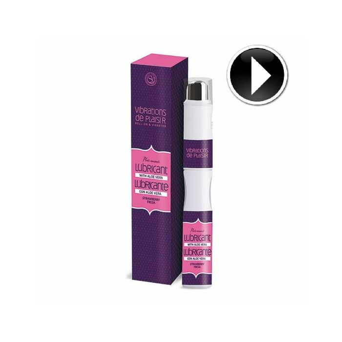 Lubrifiant Strawberry roll-on avec vibrateur