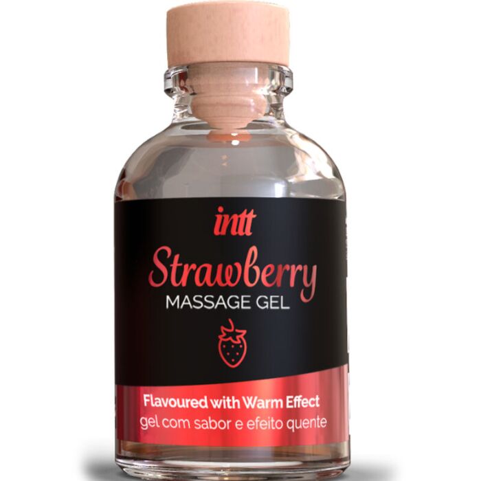 Intt Massage & Oral Sex - Gel de Massage Saveur Fraise Effet Chaleur 30ml