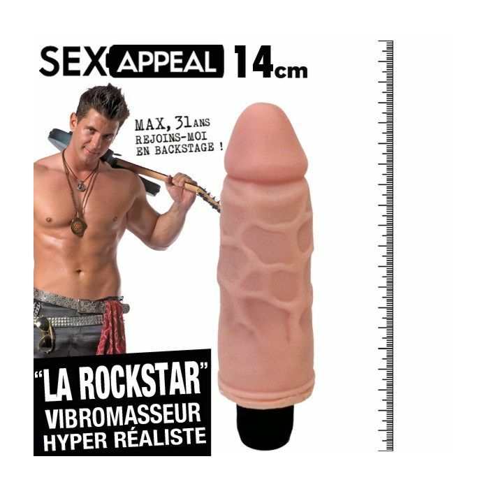 Adopte réaliste rock star vibrateur 14cm