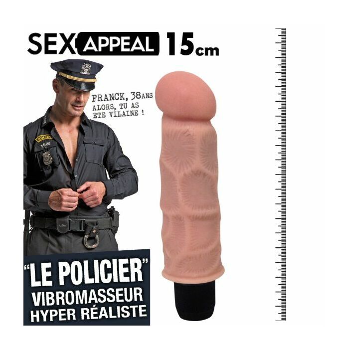 Sex policiers appel 15cm vibrateur réalistico