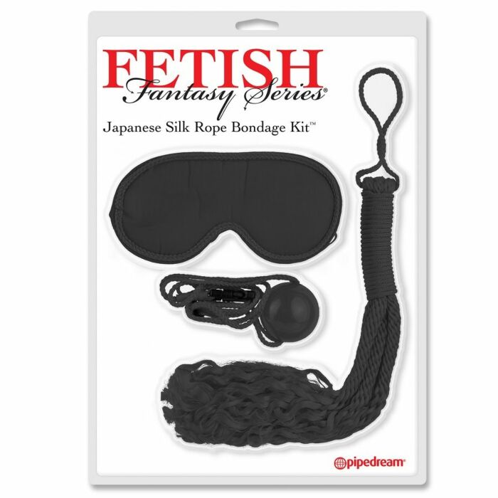 Fétiche kit de bondage fantastique soie japonaise noir