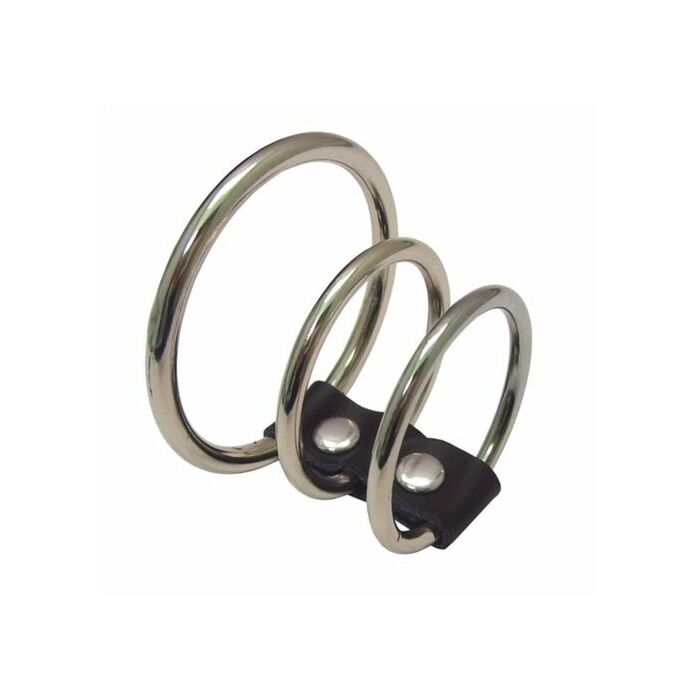 Sex & michief 3 anneaux excitent en métal