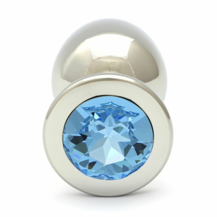 cristal Swarovski aquamarine plug anal xl 96cm / 27mm