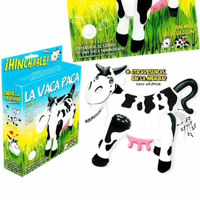 vache gonflable avec son