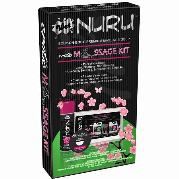 Nuru kit de massage érotique avec dvd concentré