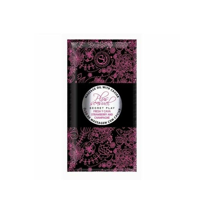 Huile de massage à la fraise caviar et champagne 10ml