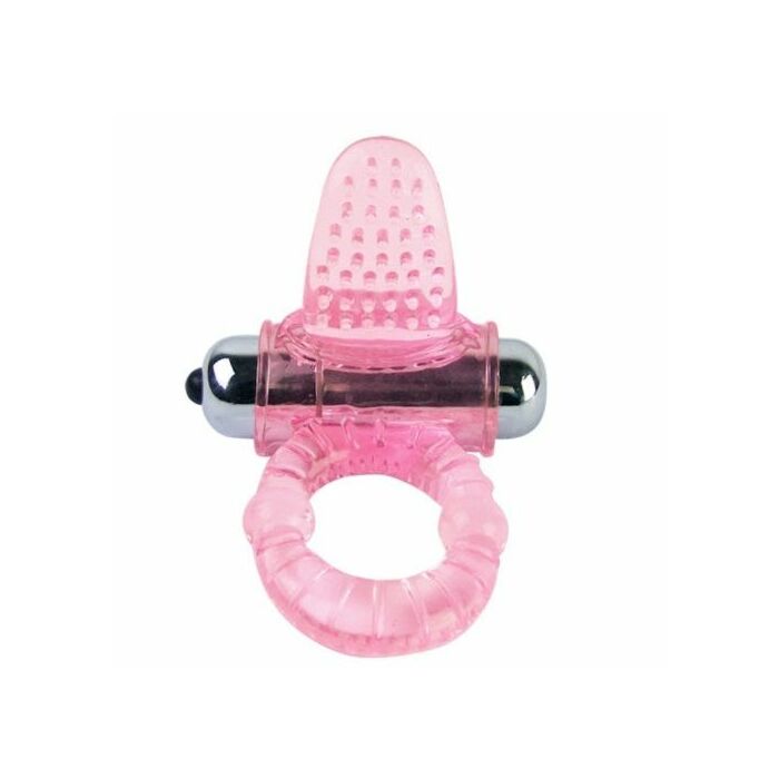 Doux 10 battements anneau silicone pénis anneau vibrateur rose