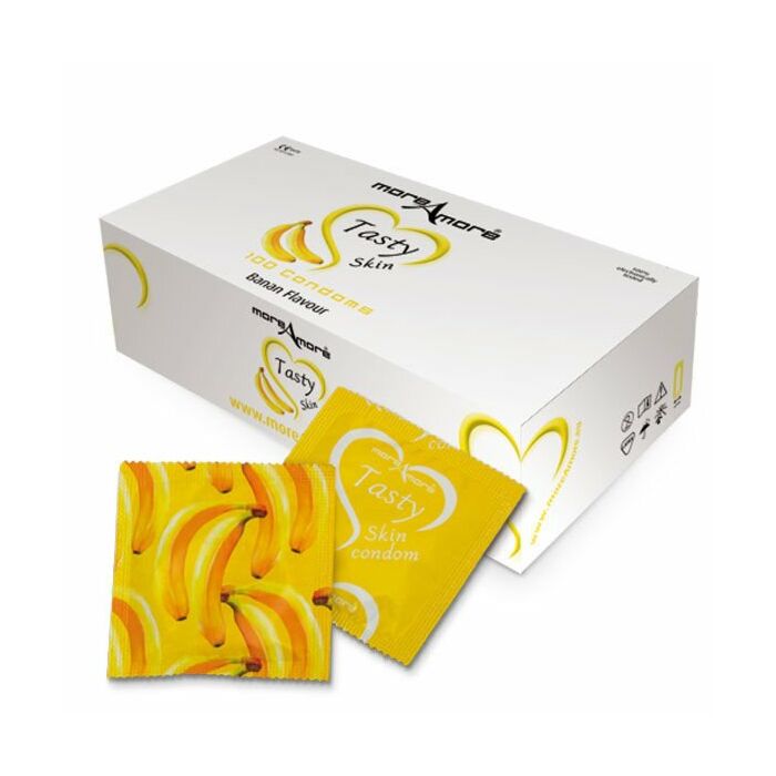 MoreAmore saveur préservatifs de la banane (boîte 100 pcs)