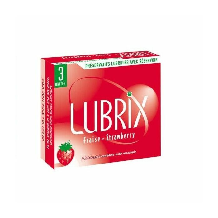 Lubrix 3 unités boîte saveur de fraise