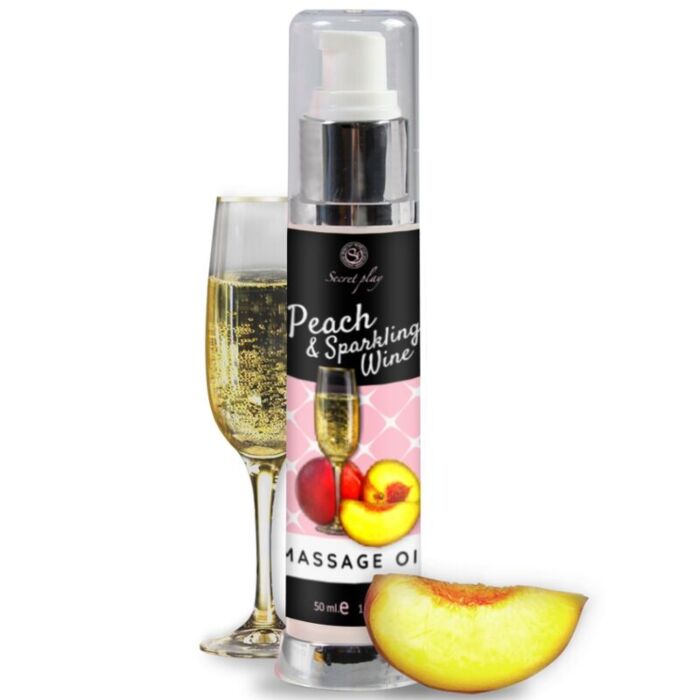 Huile de Massage Pêche & Champagne 50 ml - Secretplay